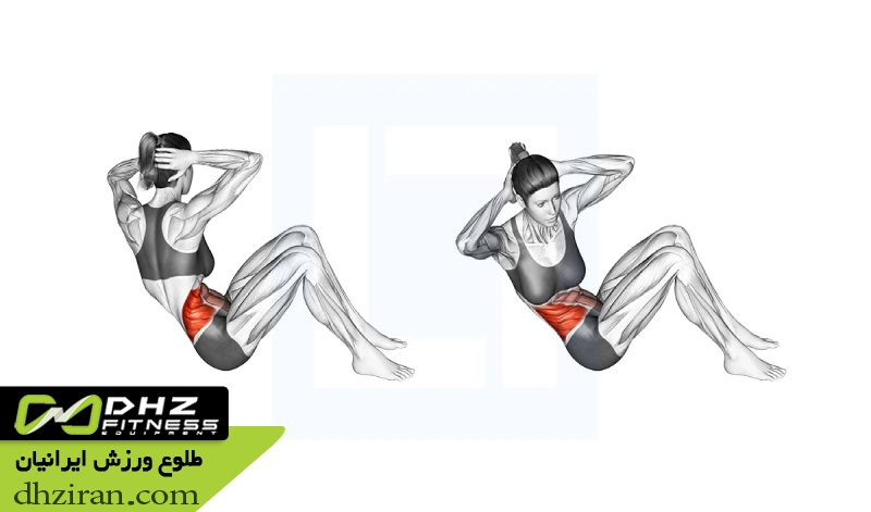 چرخش روسی Russian Twist: 